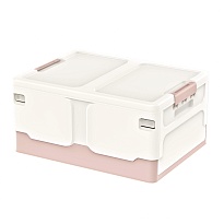 Ящик пластиковый складной белый, дно розовое, 480х360х240 мм в Великом Новгороде
