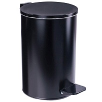 Ведро для мусора с педалью, усиленное, Титан, 10 л, черное, оцинкованная сталь в Великом Новгороде