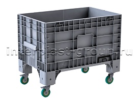 Контейнер iBox сплошной на колесах серый в Великом Новгороде Контейнер iBox сплошной на колесах серый в Великом Новгороде