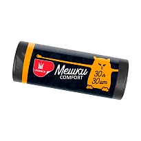 Мешки для мусора 30 л, черные, в рулоне 30 шт., ПНД, 7 мкм, 560х480 мм, Comfort, М0291 (МН 30-30ч) в Великом Новгороде Мешки для мусора 30 л, черные, в рулоне 30 шт., ПНД, 7 мкм, 560х480 мм, Comfort, М0291 (МН 30-30ч) в Великом Новгороде