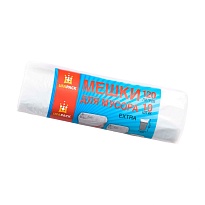 Мешки для мусора 120 л, белые, рулон 10 шт., ПНД, 12 мкм, 1100х690 мм, Эконом, МЭ2622 (МНЭ 120-10б) в Великом Новгороде