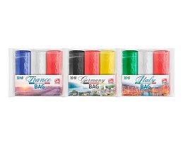 Мешки для мусора 30 л, ассорти, в рулоне 20 шт., ПНД, 9 мкм, 600х500 мм, GRIFON Триколор, 101-024 в Великом Новгороде