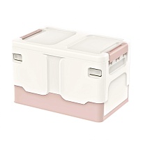 Ящик пластиковый складной белый, дно розовое, 370х240х240 мм в Великом Новгороде