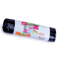 Мешки для мусора 60 л, черные, в рулоне 20 шт., ПНД, 7 мкм, 700х600 мм, Концепция Быта ЭкоДом, 601349 в Великом Новгороде